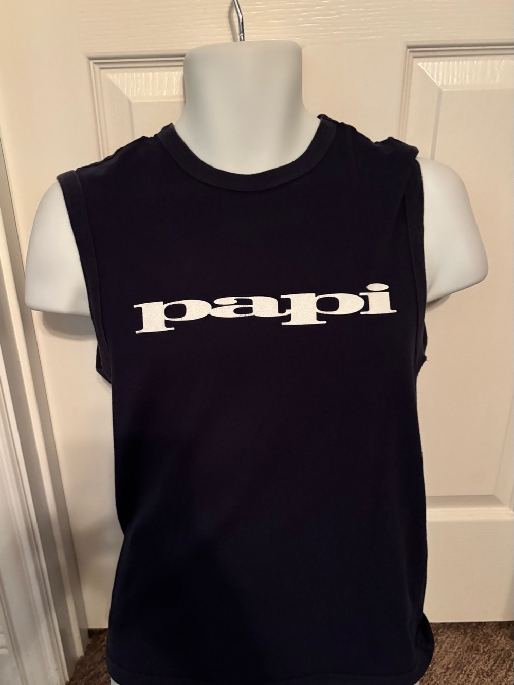 Men’s  Black Sleeveless 'papi' Graphic Tank Top